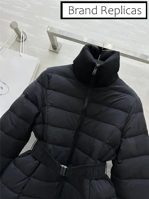 Prada waist lapel down jacket